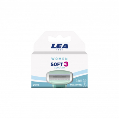 Women Soft 3 Sensitive Razor Blades - 2 pack i gruppen Skgg & Rakning / Rakning fr damer hos UnderCclub AB (LEA-31371)