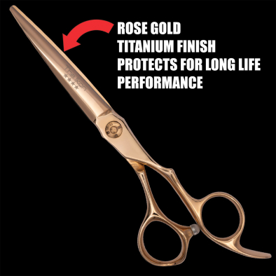 Ikon Rose Gold 5.5 Four Star Cutting Scissors i gruppen Hrvrd / Hrverktyg / Frisrsaxar hos UnderCclub AB (MT075-55)