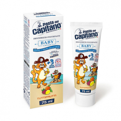 Baby Captain Toothpaste Tutti Frutti Plus 3 years - 75 ml i gruppen Ansikte & Hudvrd / Munvrd hos UnderCclub AB (PDC-0352F01)